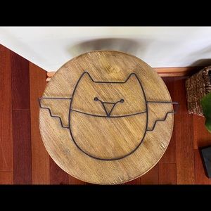 Blue Wire Owl Wall Decor